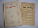 LES DUPES. Jean Dutourd avec envoi de l'auteur !