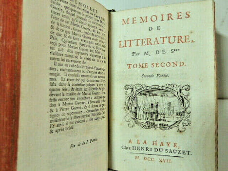 Mémoires de littérature, par M. de S*** . SALLENGRES Albert Henri de