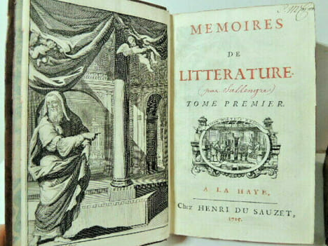 Mémoires de littérature, par M. de S*** . SALLENGRES Albert Henri de