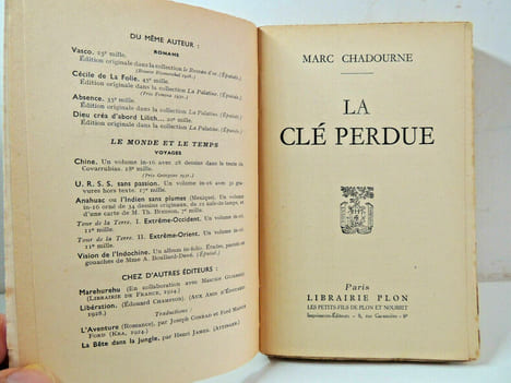 Absence - La clé perdue. Marc Chardoune