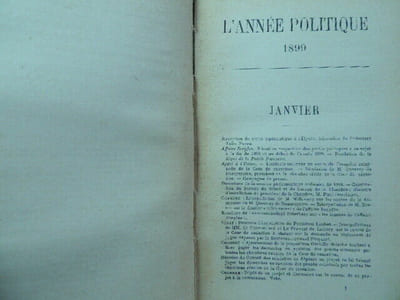 L'Année politique 1899