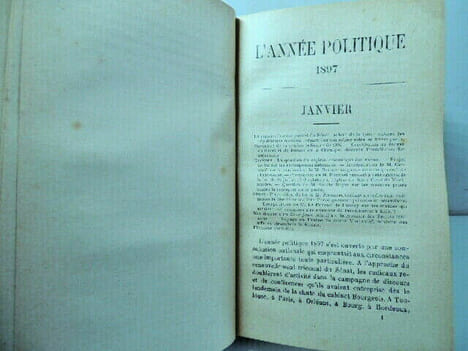 L'Année politique 1897 + documents, notes et pièces justificatives. André Daniel
