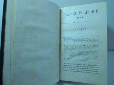 L'Année politique 1888 + documents, notes et pièces justificatives