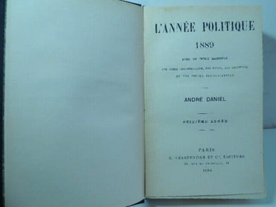L'Année politique 1889