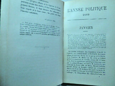 L'Année politique 1889