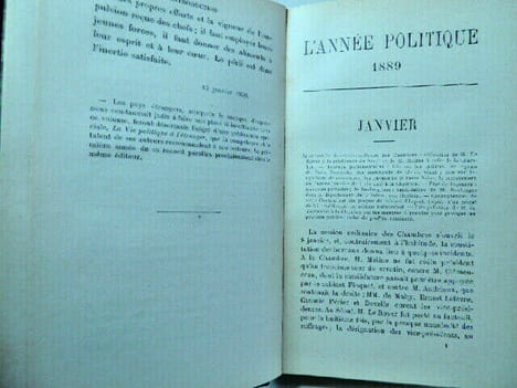 L'Année politique 1889. André Daniel