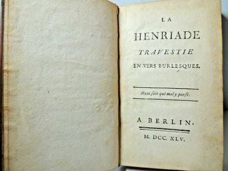 La Henriade travestie en vers burlesques. FOUGERET DE MONTBRON, Louis-Charles