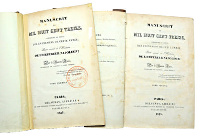Manuscrit de mil huit cent treize contenant le récits des évènements de cette année, pour servir à l'histoire de l'Empereur Napoléon.