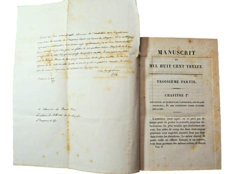 Manuscrit de mil huit cent treize contenant le récits des évènements de cette année, pour servir à l'histoire de l'Empereur Napoléon.. Baron de Fain.