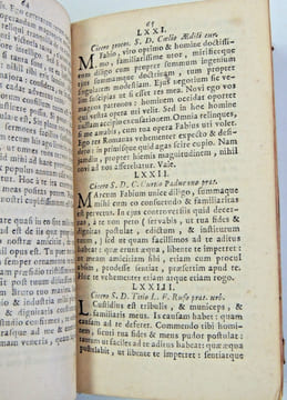 Lettres de Ciceron à ses amis. Avec de petites notes Françoises. ( rare)
. Cicéron