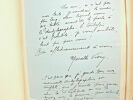  Les amants tourmentés + Lettre manuscrite Bois gravés originaux. Marcelle Vioux