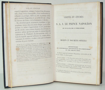 Visites et études du Prince Napoléon à l'Exposition Universelle de 1855 ( rare). undefined