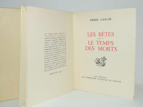Les bêtes suivi de le temps des morts. Pierre Fournier, dit Pierre Gascar