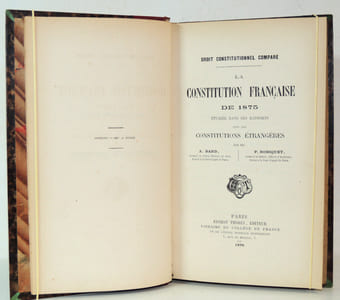 Droit constitutionnel comparé. La Constitution Française de 1875
étudiée dans ses rapports avec les constitutions étrangères