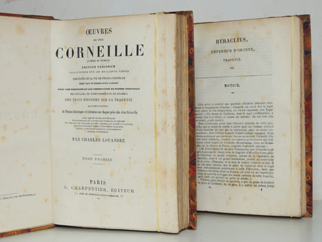 Bon lot livres reliés cuir Théâtre & Littérature. Corneille, Racine, Santillane