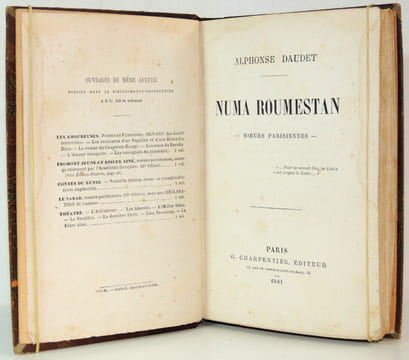 Numa Roumestan. ( Mœurs Parisiennes). Alphonse Daudet
