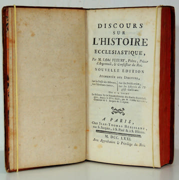 Discours sur l'Histoire Ecclésiastique. Abbé Fleury