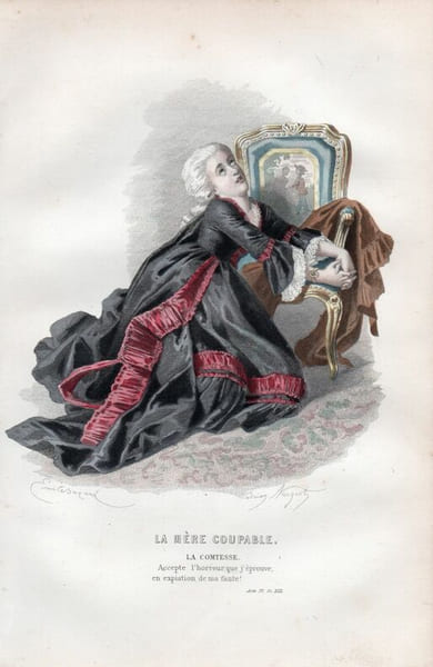 Gravure costume de Th&eacute;&acirc;tre de Beaumarchais.  . 