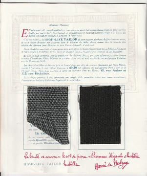 Catalogue High Life Tailor, Histoire du Tailleur de Baghdad et du Secret merveilleux,. Catalogue High Life Tailor, Draeger,