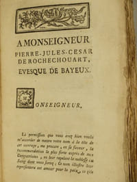 Histoire sommaire de la Ville de Bayeux, Précédé d'un Discours préliminaire sur le Diocèse de ce Nom, suivi du Procès-verbal des Ravages commis par les Protestants en 1562 et 1563, et, en seconde pièce, l'Etat de tous les Bénéfices du Diocèse. Ce Pouillé est connu sous le nom de "Livre Pelut"