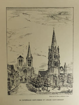La Cathédrale Saint-Pierre de Lisieux, Edition Originale, 1917,. Hardy, Victor, Jean, Désiré,