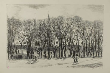 Bayeux, Suite de 10 Eaux Fortes gravées par Raphaël Manchon, Commentées par Dom Aubourg,. Manchon, Raphaël, Dom Aubourg,