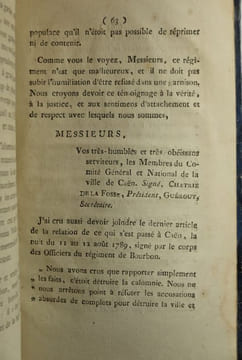 Conduite du vicomte Henri de Belsunce, mon frère, depuis le jour de son arrivée à Caën, jusqu'à celui de sa mort l'an 1789,Joint, Extrait du ...