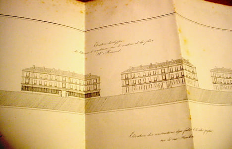 Constructions projetées sur la place Saint-Bernard et les rues adjacentes de Dijon.. LACORDAIRE Antoine-Louis (Ingénieur, Architecte de la ville de ...
