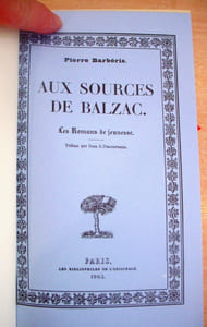 Aux sources de Balzac. Les romans de jeunesse.