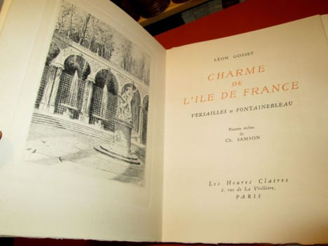 Charmes de l'Ile de France. Versailles et Fontainebleau. pointes sèches de Ch. SAMSON.. GOSSET Léon