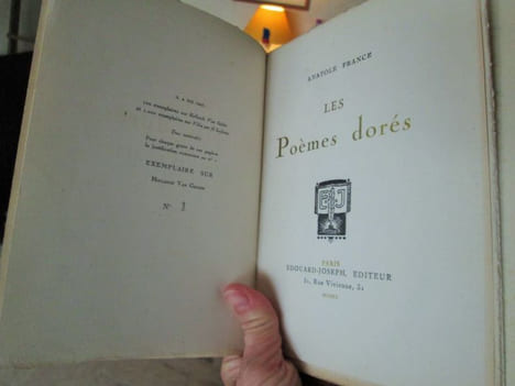 Les poèmes dorés (Exemplaire n°1 du tirage de tête). . FRANCE Anatole