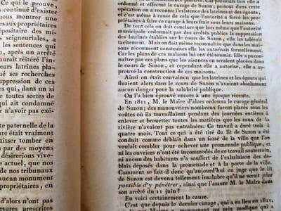OBSERVATIONS de l'un des propriétaires riverains du Cours de Suzon, sur l'arrêté pris le 11 juin 1842, par M. le Maire de Dijon, relativement à cette rivière.