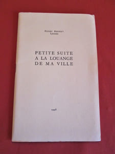 Petite suite à la louange de ma ville.