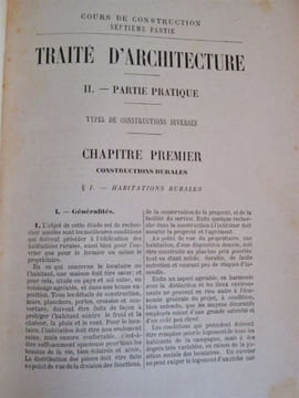 Traité d'architecture théorique et pratique (T. III) : Types de constructions diverses - Habitations particulières.. OSLET (G.)
