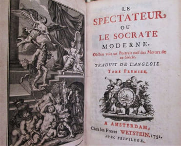 Le spectateur, ou le Socrate moderne, où l'on voit un portrait naïf des moeurs de ce siècle.- En 6 volumes.