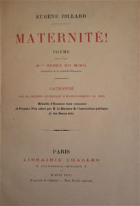 Maternité ! Poème dit par Mlle Renée du Minil, sociétaire de la Comédie-Française