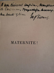 Maternité ! Poème dit par Mlle Renée du Minil, sociétaire de la Comédie-Française