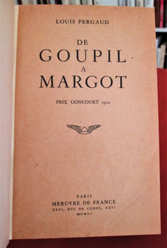 De Goupil à Margot.- Histoires de bêtes.. PERGAUD (Louis)