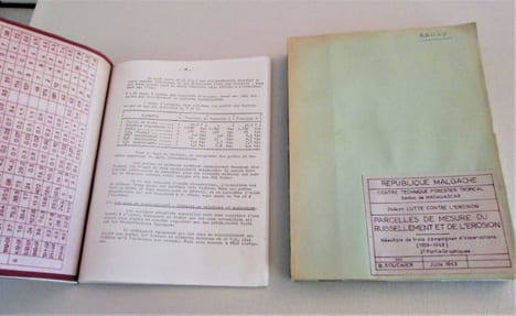 Parcelles de mesure duruissellement et de l'érosion. Résultats de trois campagnes d'observations (1959-1962). 2 parties.. République Malgache - Etude ...