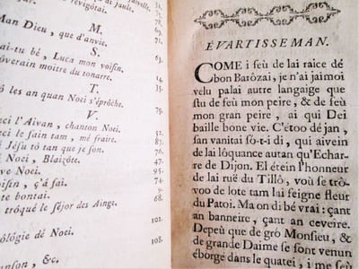 NOEI BORGUIGNON DE GUI BAROZAI. cinqueime edicion. Don le contenun at an Franfoi aipré ce feuillai.