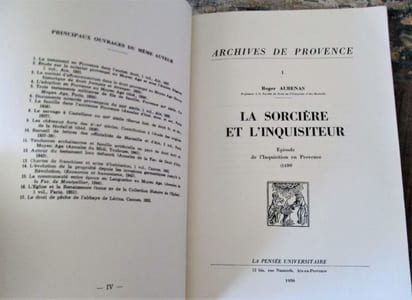 La sorcière et l'inquisiteur.- Episode de l'Inquisition en Provence, 1439.