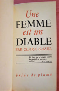 UNE FEMME EST UN DIABLE Suivi de Le Ciel et l'Enfer.