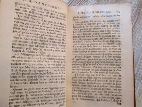 L. H. Dancourt Arlequin de Berlin à Mr. J. J. Rousseau citoyen de Genève.. ROUSSEAU - DANCOURT (Louis Hurtaut)