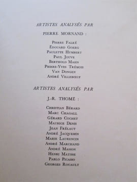 Vingt Artistes du Livre. Avec une introduction de Raymond Cogniat, par MORNAND Pierre & THOME J. R.(Christian Bérard, Chagall, G. Cochet, M. Denis, P. ...