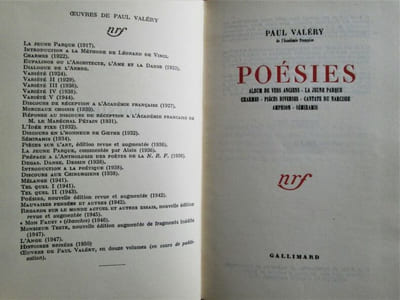 Poésies : Album de vers anciens. La jeune Parque. Charmes. Pièces diverses. Cantate du narcisse. Amphion. Sémiramis.