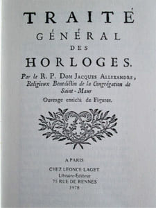 Traité général des Horloges.