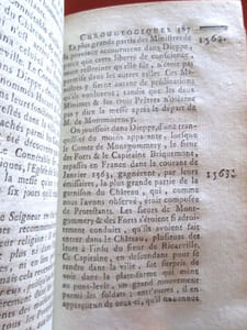 Mémoires chronologiques pour servir à l'histoire de Dieppe, et à celle de la navigation françoise, avec un recueil abrégé des privilèges de cette ville.- 2 tomes
