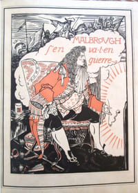 Malbrough s'en va-t-en guerre. Avec diverses images de Maximilien Vox gravées sur bois par L. Bertault.