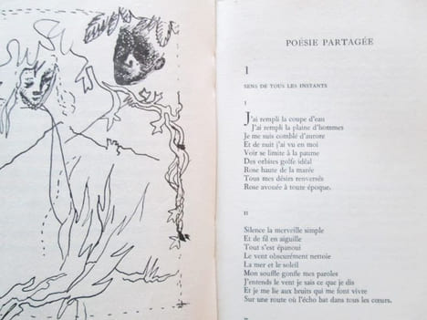 Le temps de la poésie n° 6.- Poésie partagée: 49 poètes, 49 poèmes; 6 peintres, 6 dessins. Introduction par René Char.. LEVIS MANO (Guy) - CHAR (René)