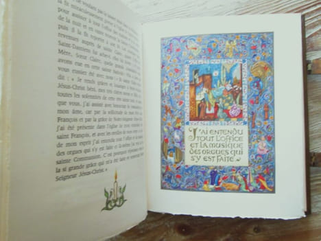 LES FIORETTI. D'après l'édition Cesari publiée à Vérone en 1822, illustrés d'enluminures par A. Dussarthou.. D'ASSISE, Saint François